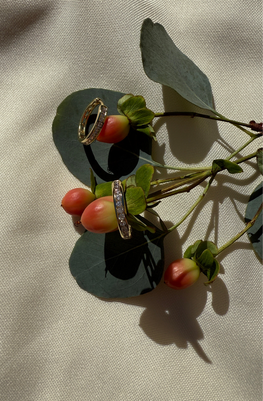 Sparkly Small Hoop Earrings
