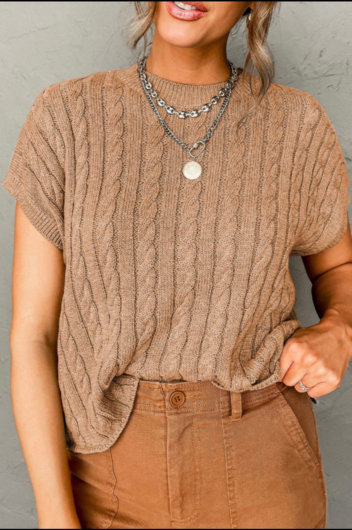 Soft Knit Short-Sleeve Top