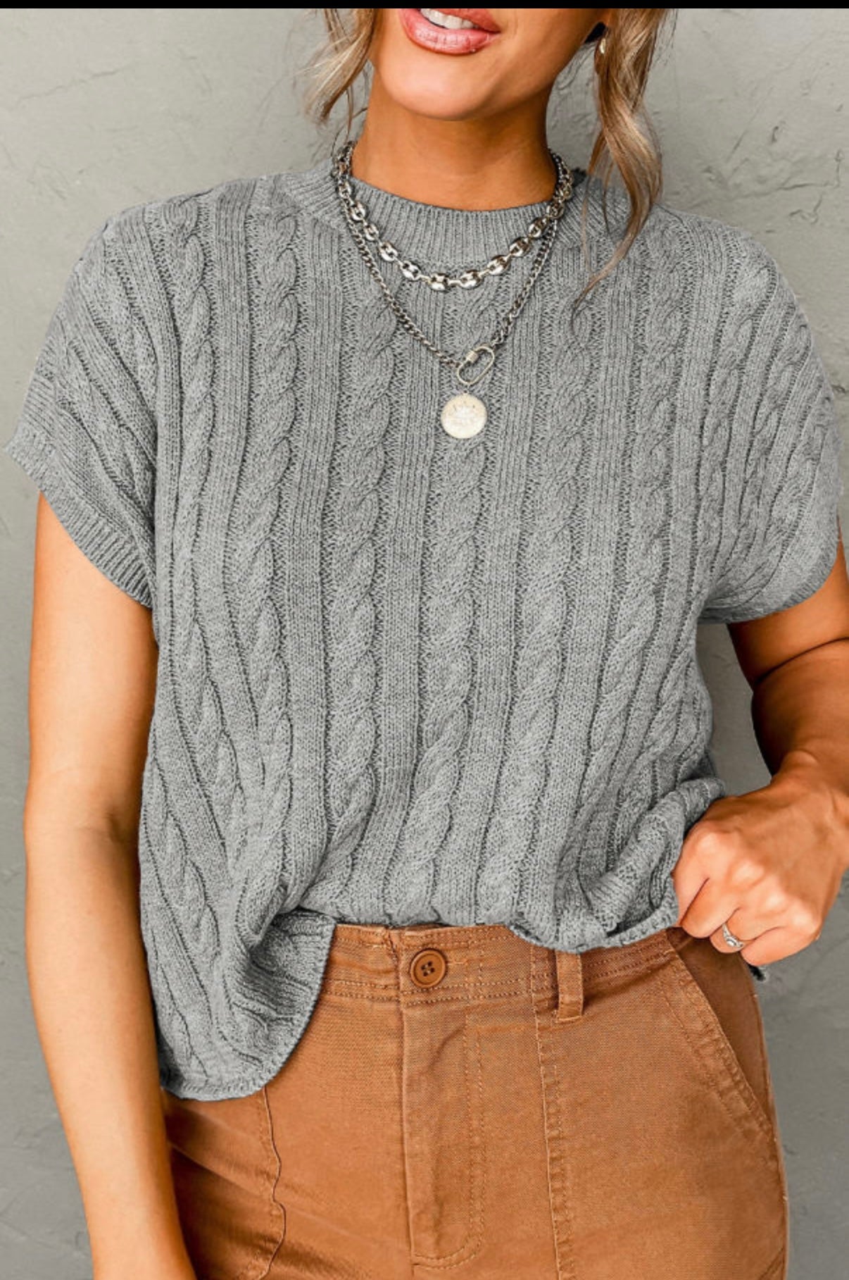 Soft Knit Short-Sleeve Top
